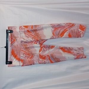 OLD NAVY • Active Powersoft Neon Pink & White Marble Highrise Leggings Size XL